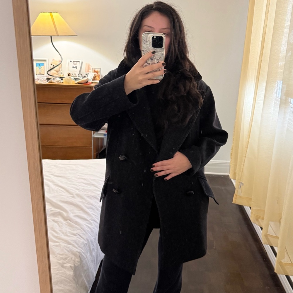Isabel Marant for H&M Black Double-Breasted Pea Coat
